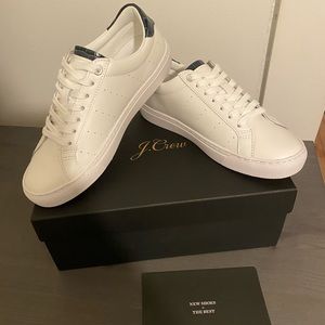 White leather sneakers. NEVER WORN!